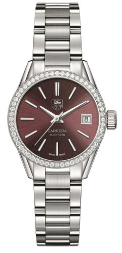 TAG Heuer Carrera Calibre 9 28 Stainless Steel / Diamond / Red / Bracelet